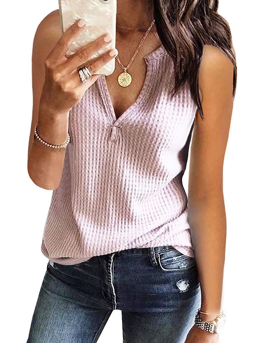 V-Neck Solid Color T-Shirt (16 colors)