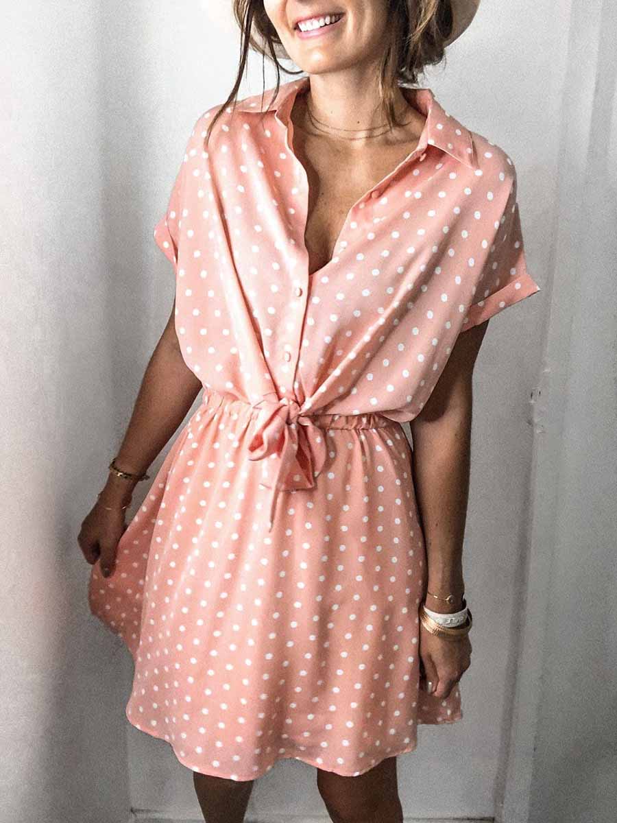 Polka Dot Belt Dress