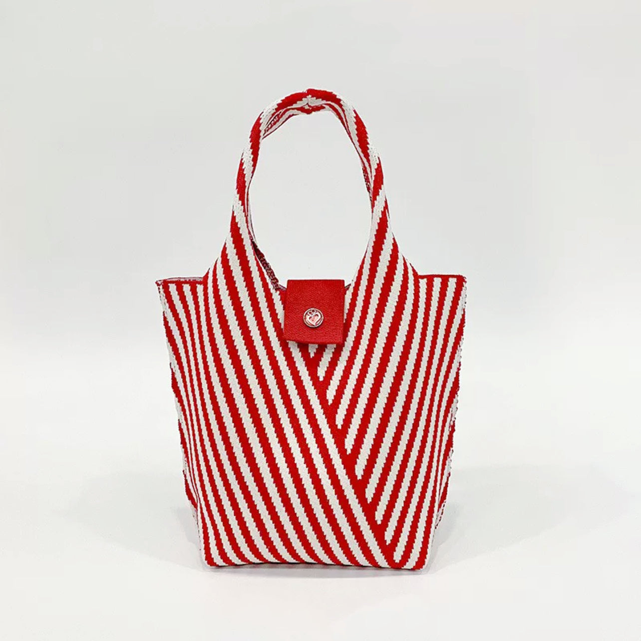 Vintage Striped Knitted Handbag