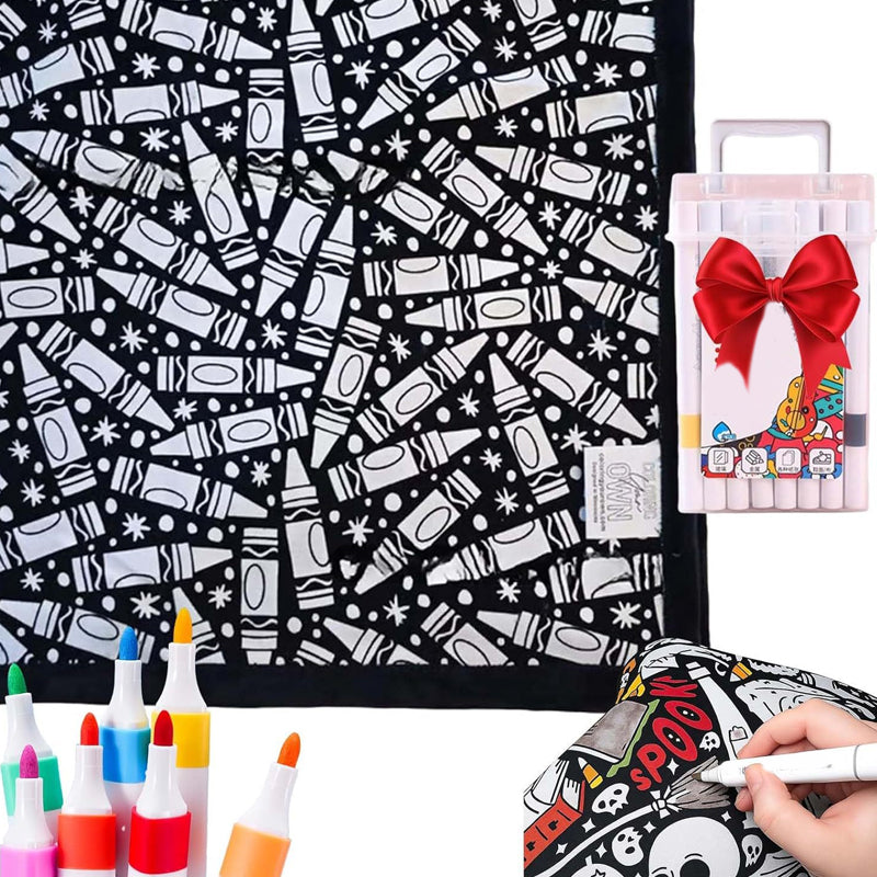 DIY Coloring Blanket with Markers