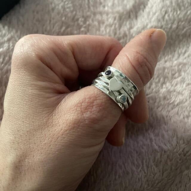 🎁Spinner Heart Ring👩‍❤️‍👩''Sisters of my soul & Friends of my heart''💕