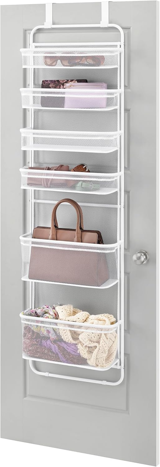 Over the Door Shoe Organizer - Holds up to 36 Pairs of Shoes - Metal & Mesh