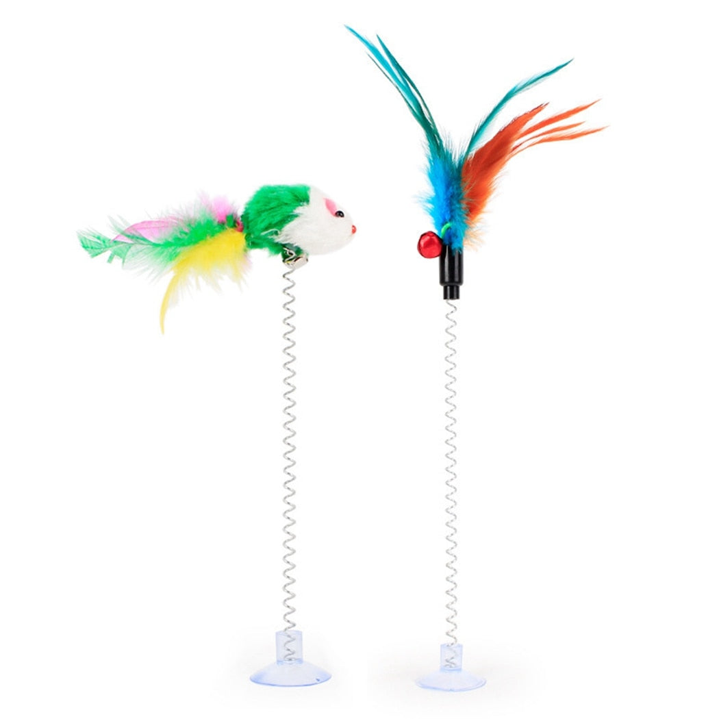 Spring Toy Feather For Cats