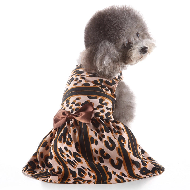 Pet Supplies New Pet Clothes Rainbow Skirt Spring And Summer Pet Clothing Leopard Print
