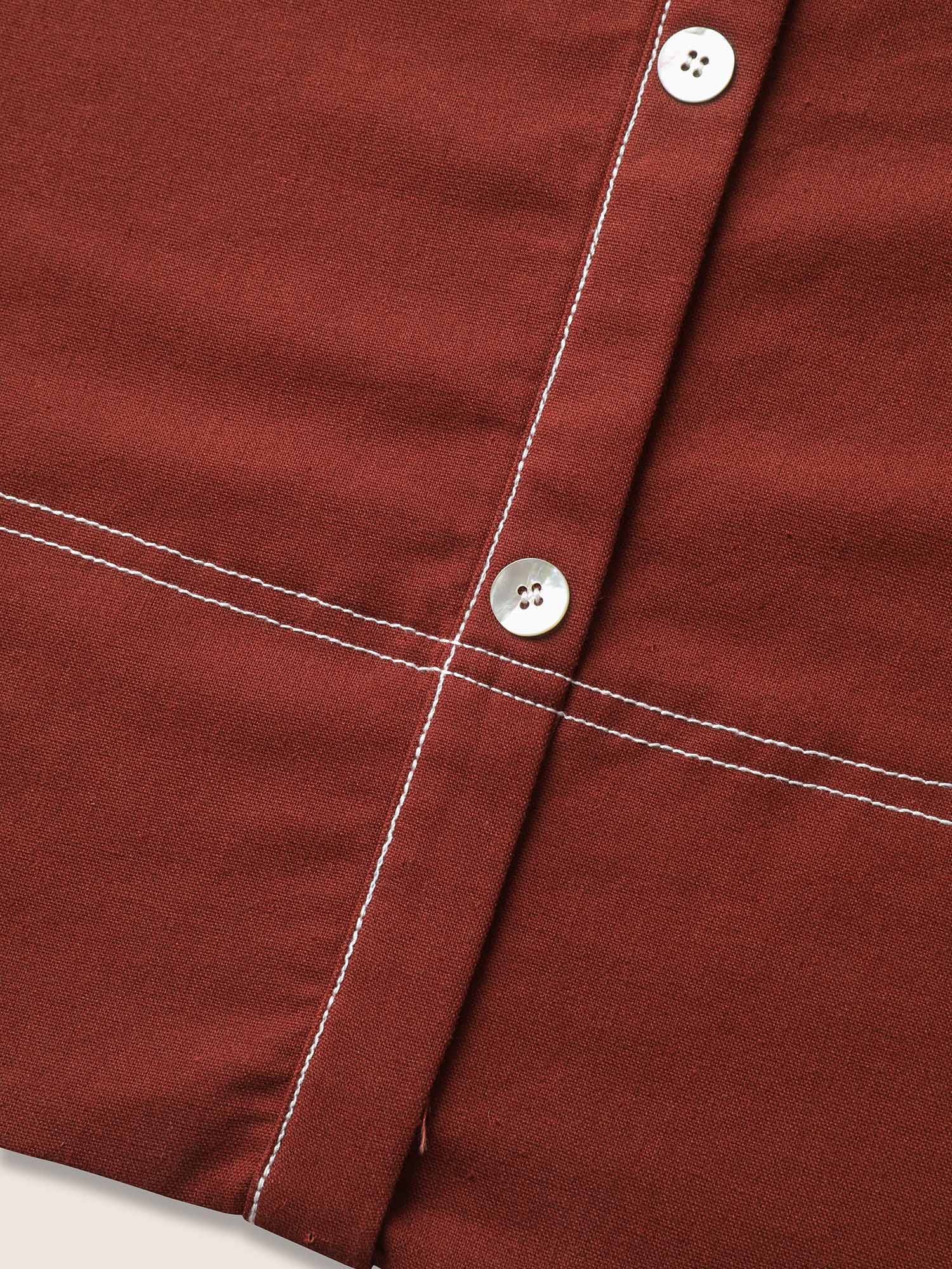 Contrast Trim Patch Pocket Tank Dress