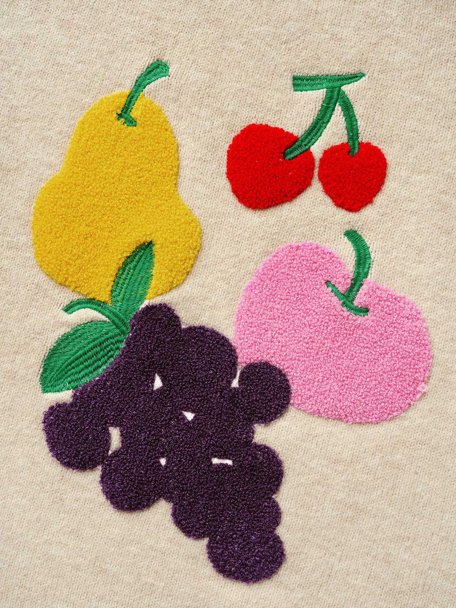 Supersoft Essentials Crew Neck Fruit Embroidered Pullover