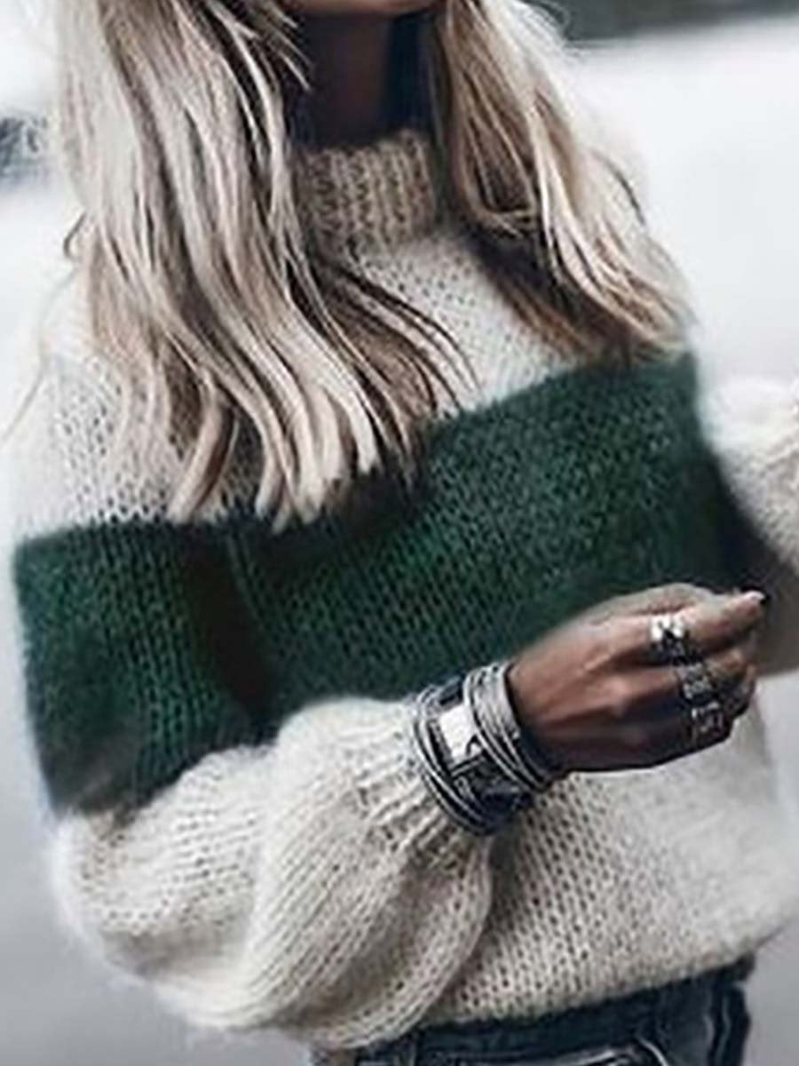 Round Neck Knitted Sweater