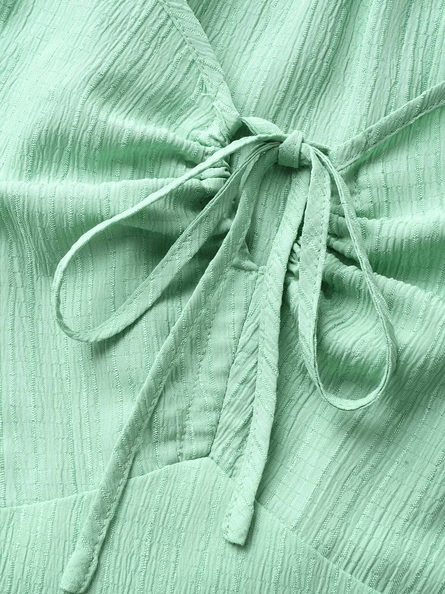 Heart Neckline Drawstring Ruffle Layered Hem Dress