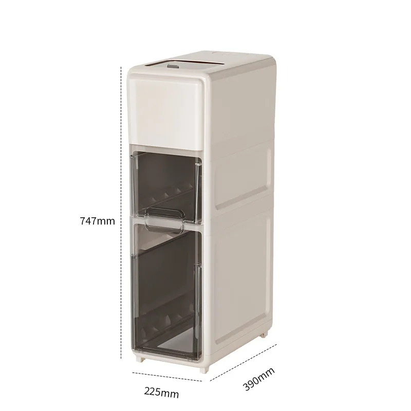 Four floors removable Drawer Narrow Detachable crevice Sundries rack Bathroom Clamp Cabinet rice bucket for kitchen storage