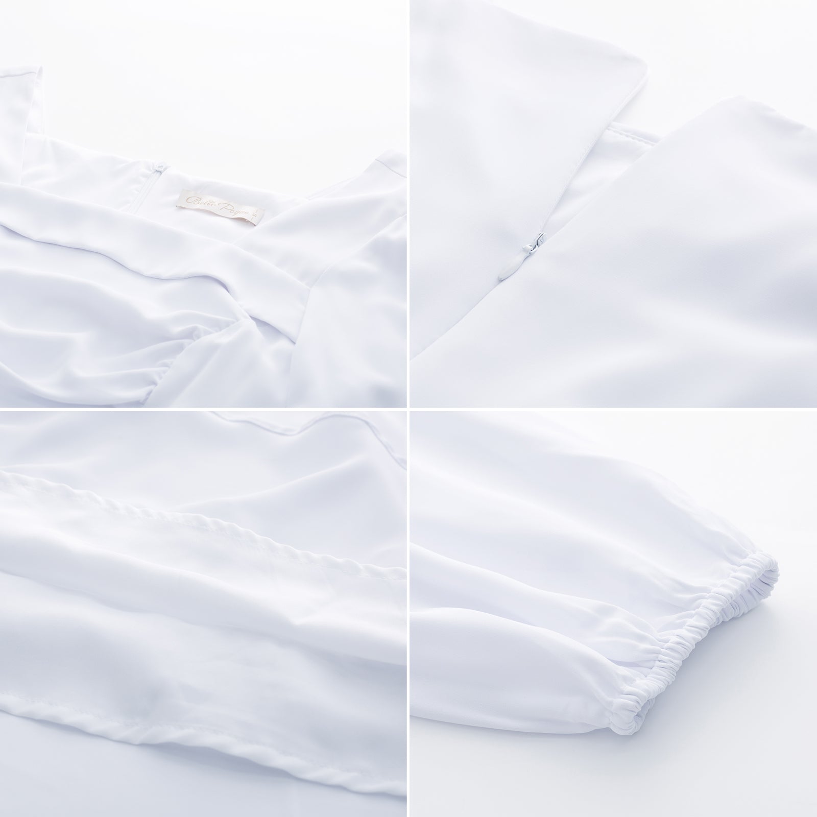 Square Neck Dress Long Sleeve Above Knee A-Line Dress