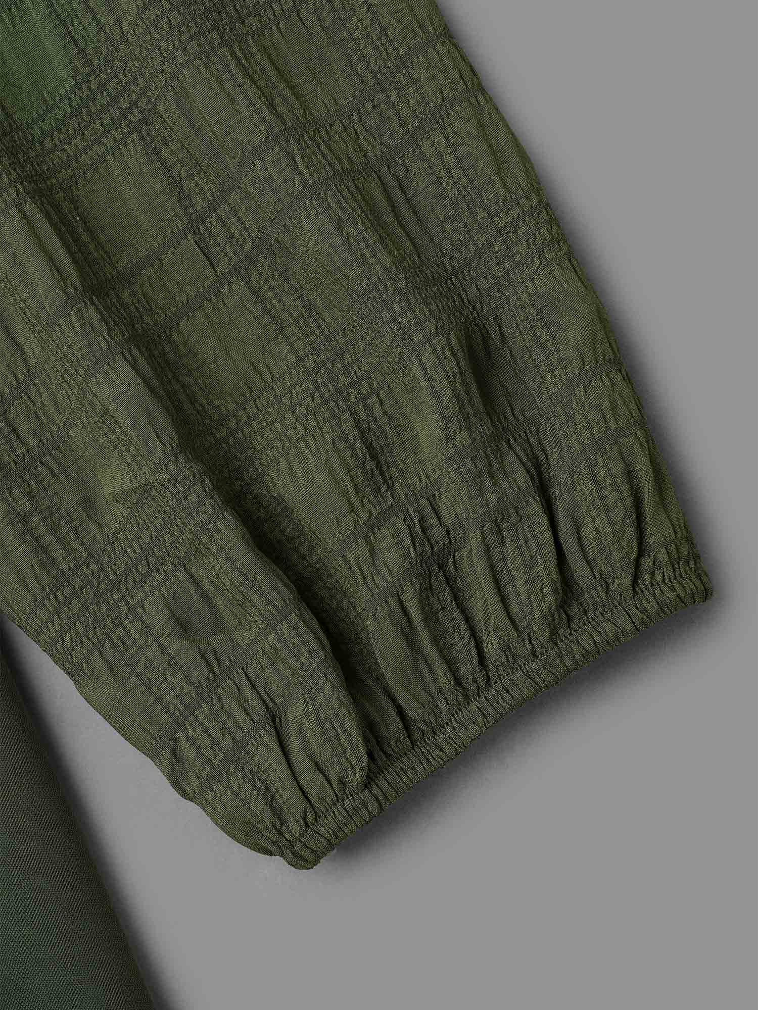 V-Neck Splicing Textured Knit Dress