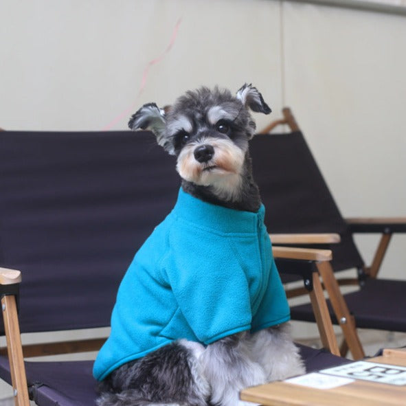 Two-Legged Fleece Solid Color Jacket Coat