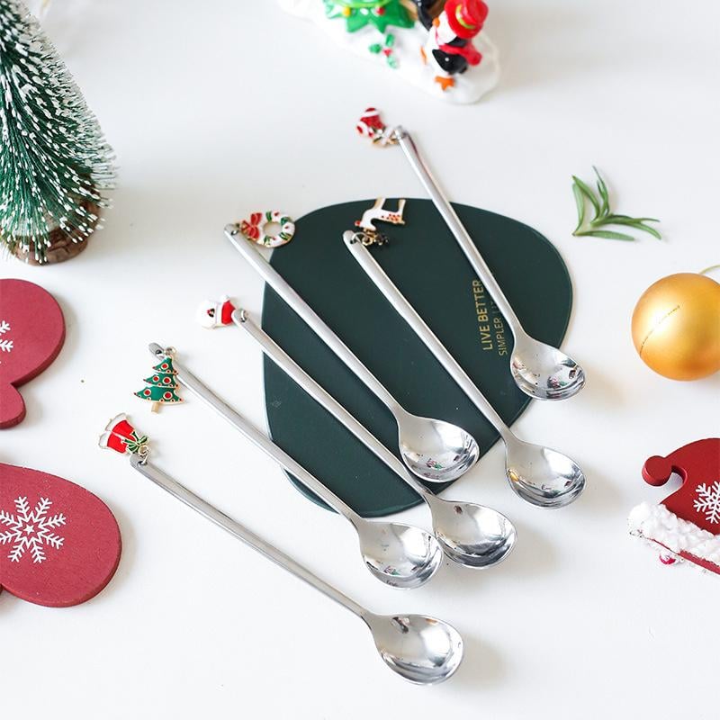 Metal Spoon Christmas Gift Set (6 Pieces)