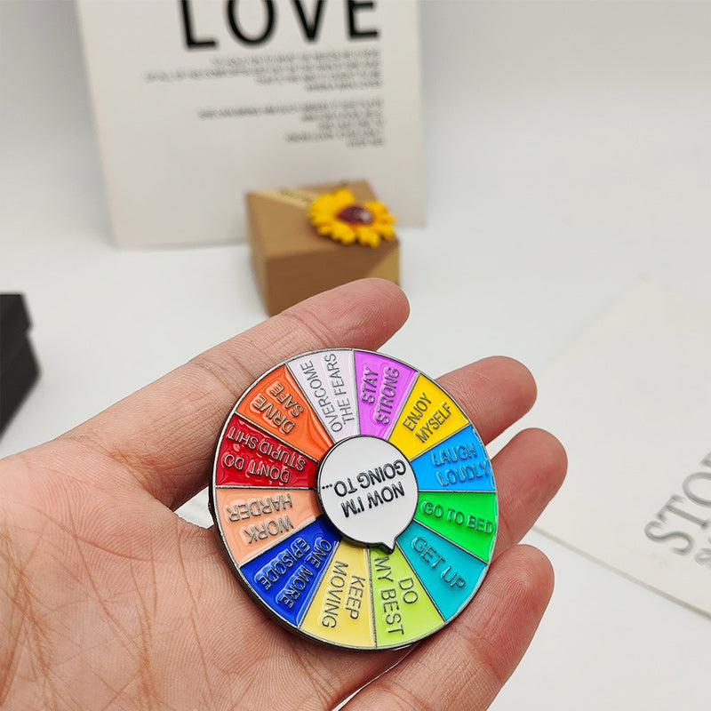 Rotating Wheel Brooch