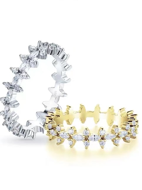925 Sterling Silver Cubic Zirconia Band Ring