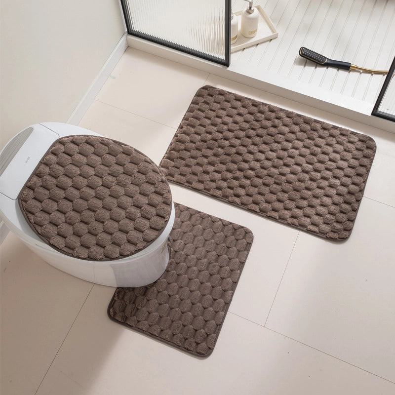 Casual Solid Color Polyester Carpet Bathing