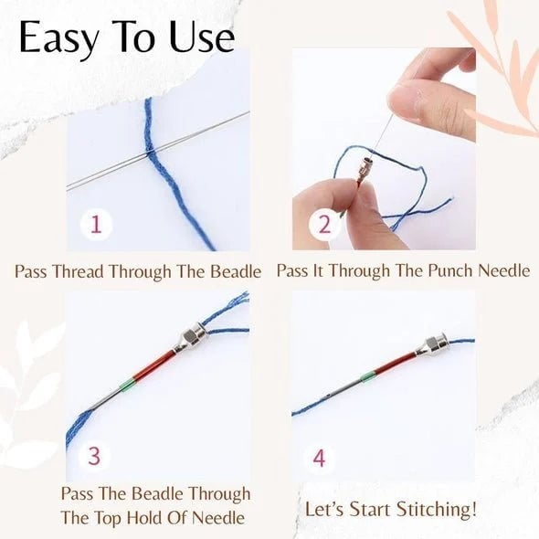 Embroidery Stitching Punch Needles Set