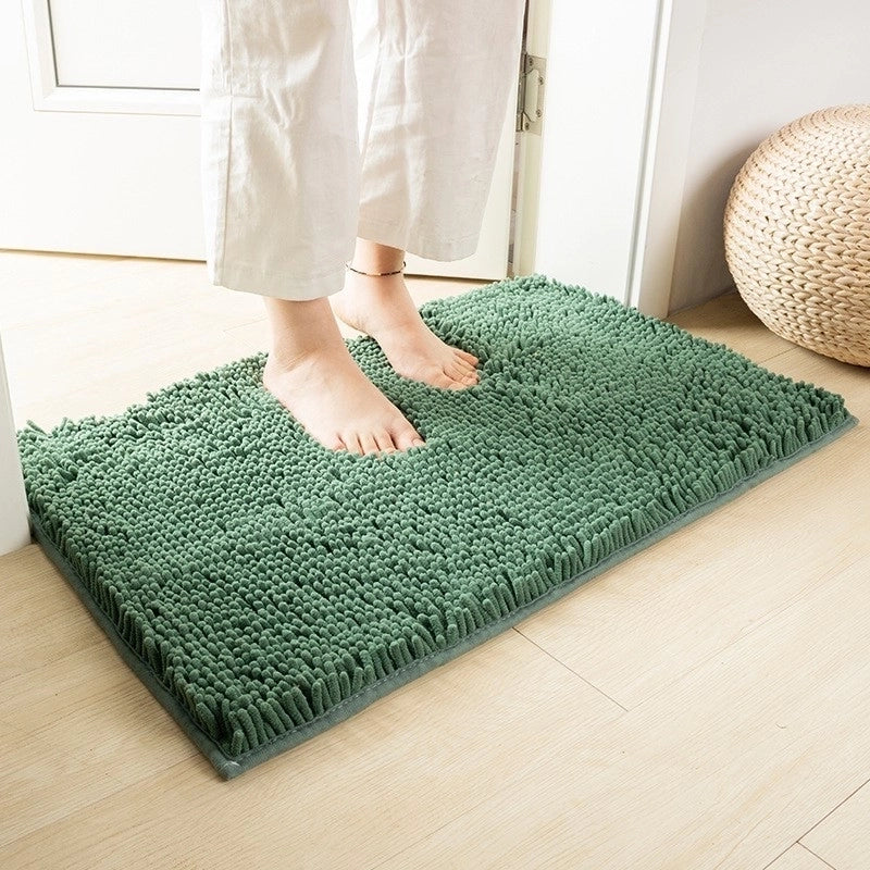 Fashion Solid Color Polyester Floor Mat