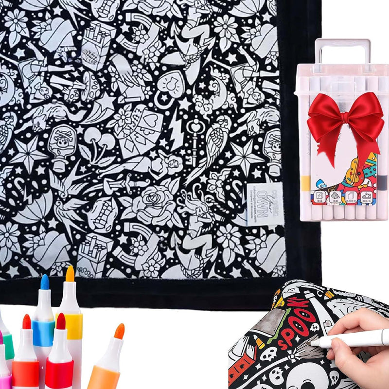 DIY Coloring Blanket with Markers