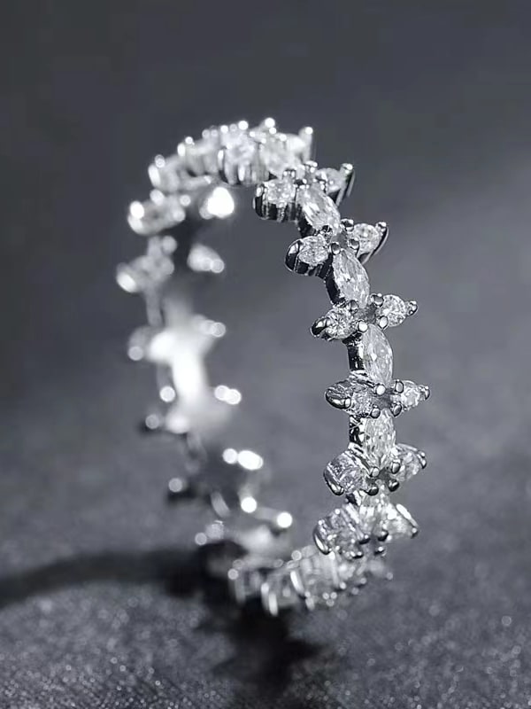 925 Sterling Silver Cubic Zirconia Band Ring