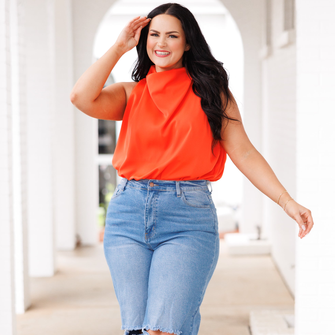 Even Better Times Top. Orange