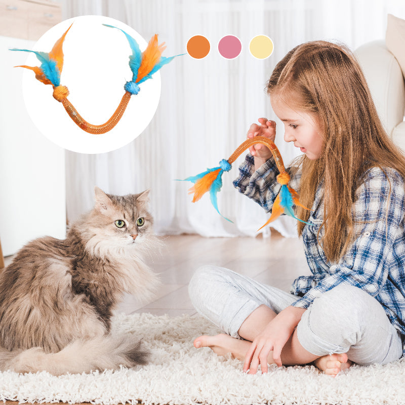 💥Hot Sale😻Cat Teaser Toys with Catnip and Feathers