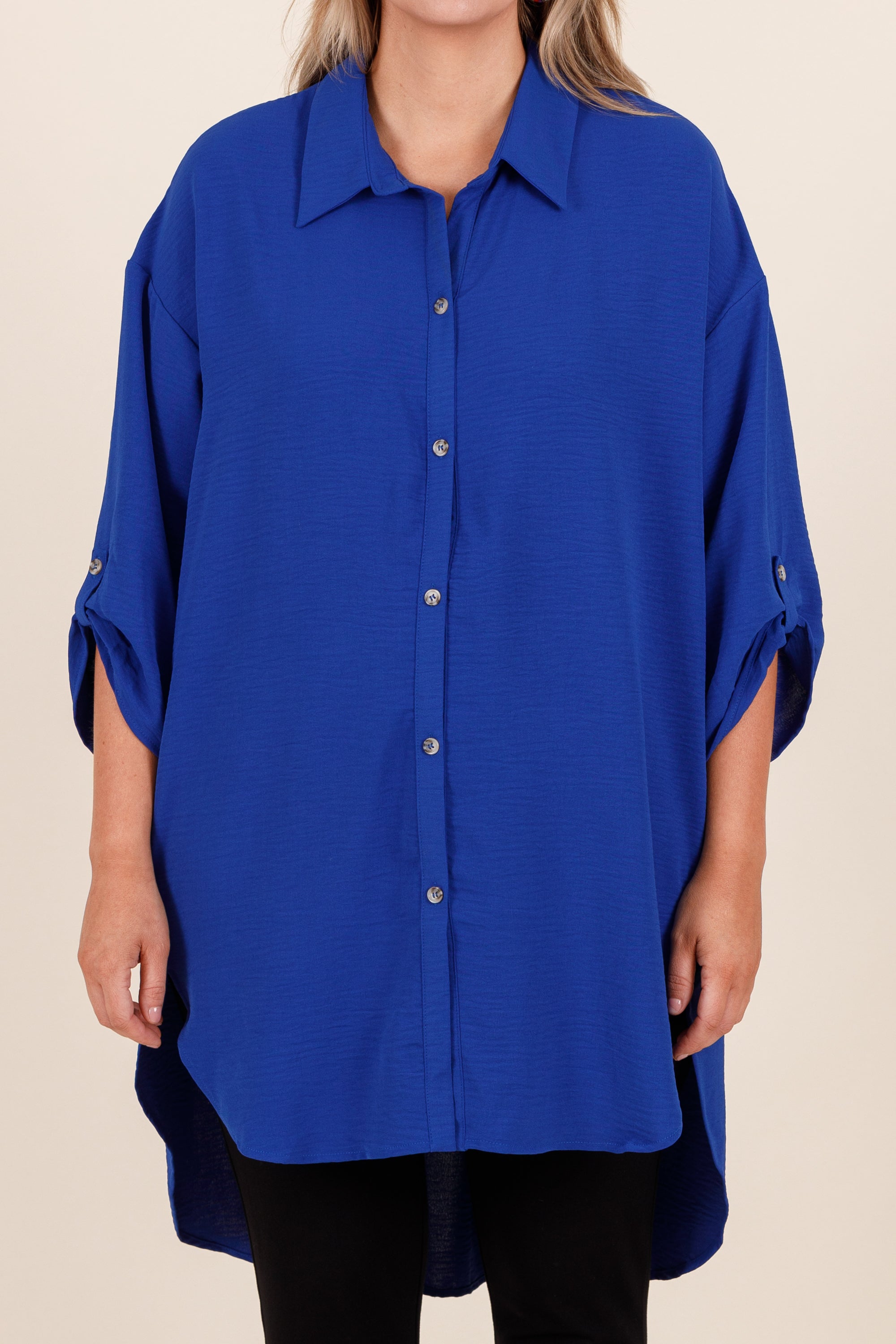 Risks To Take Top. Royal Blue