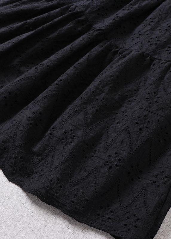 Organic Apricot Hollow Out Embroidered Fall Patchwork Skirts