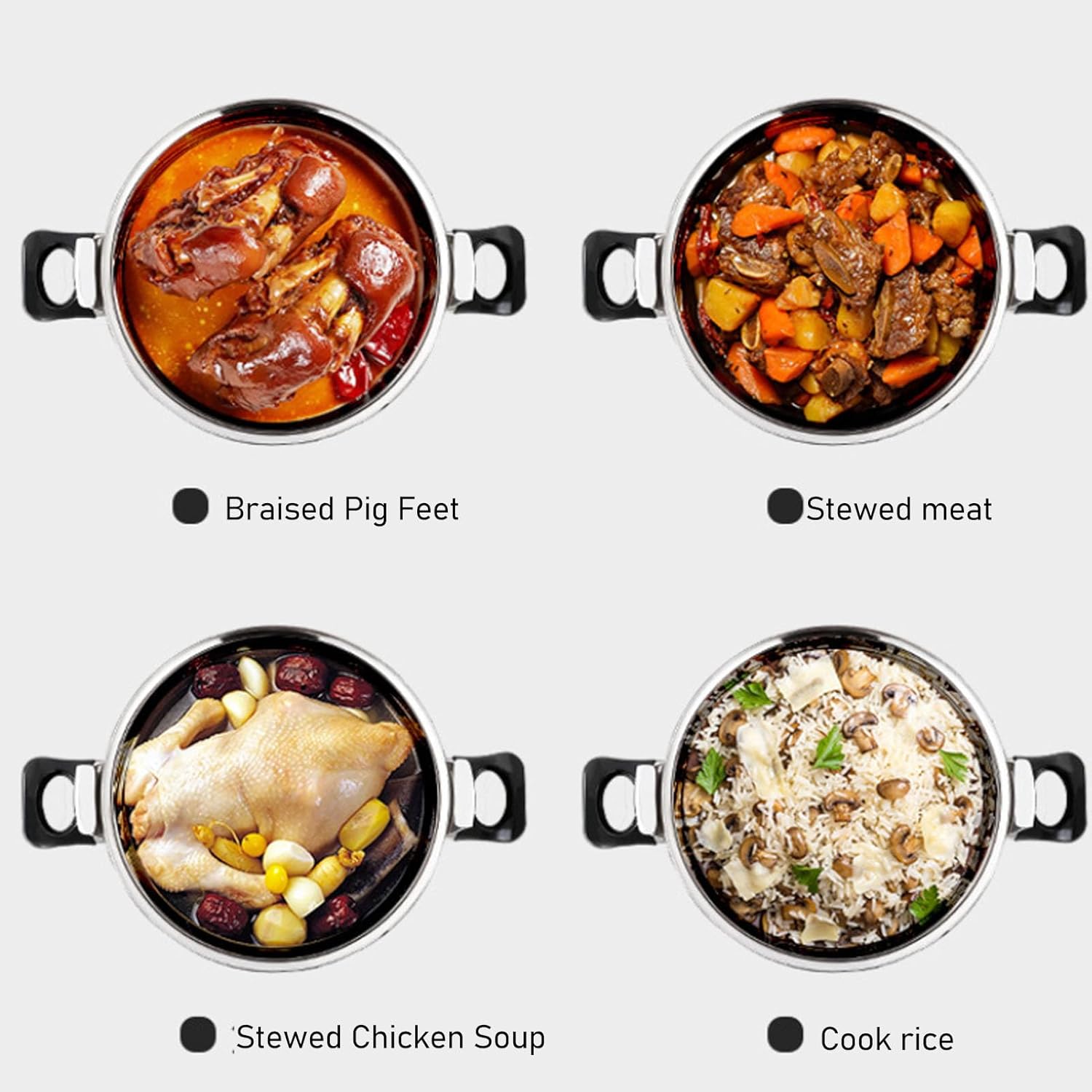 Pressure Cookers, Stainless Steel Pressure Cooker Slow Cooker High Speed Stove Top Pressure Cooker Instant Fast Cooking Pot (7L)