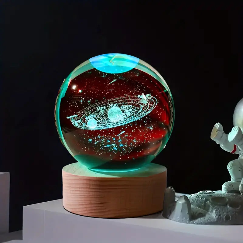 3D Galaxy Crystal Ball Night Lamp.