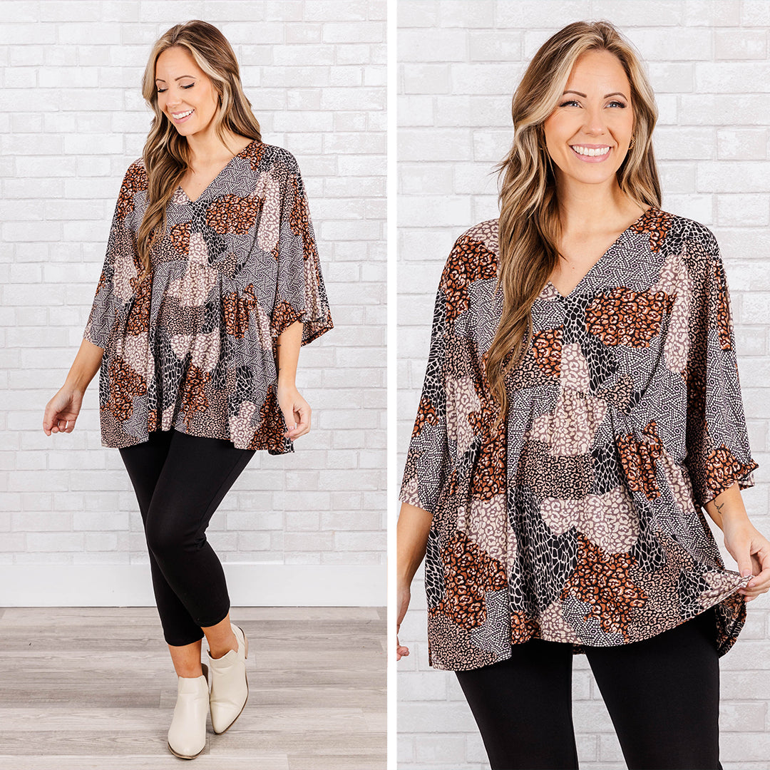 Older But Never Wiser Top. Mocha Black