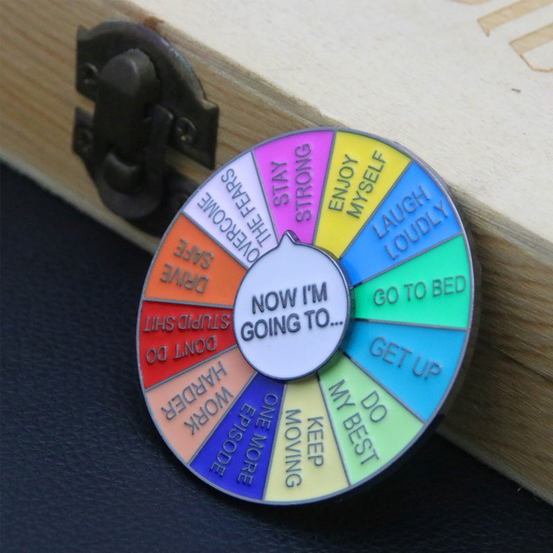 Rotating Wheel Brooch