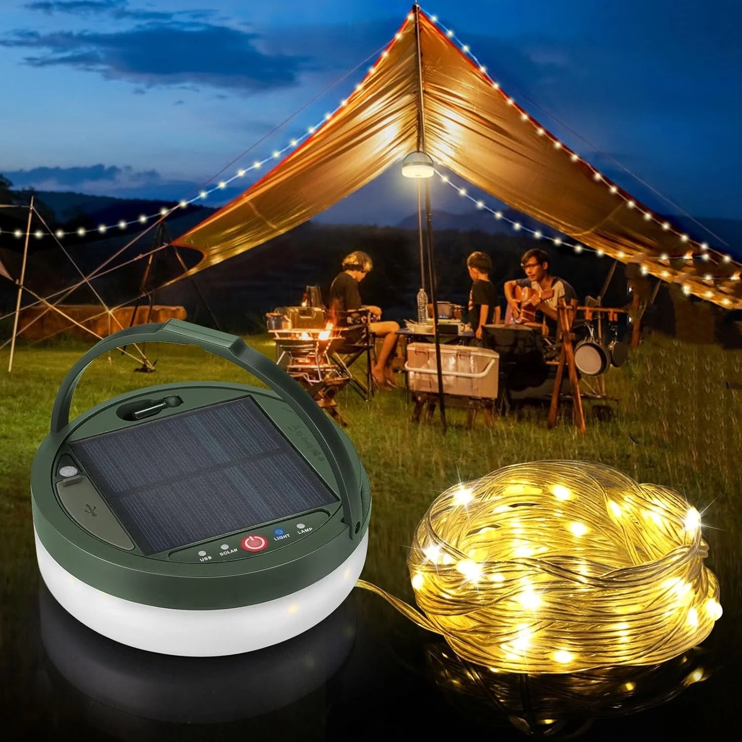 GlowTrail™ Solar Camping String Lights