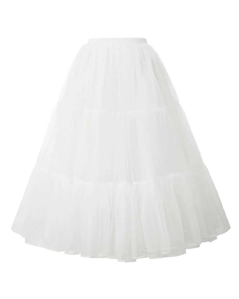 Organza Petticoat Underskirt Crinoline 3 Tiers Vintage Retro Dress