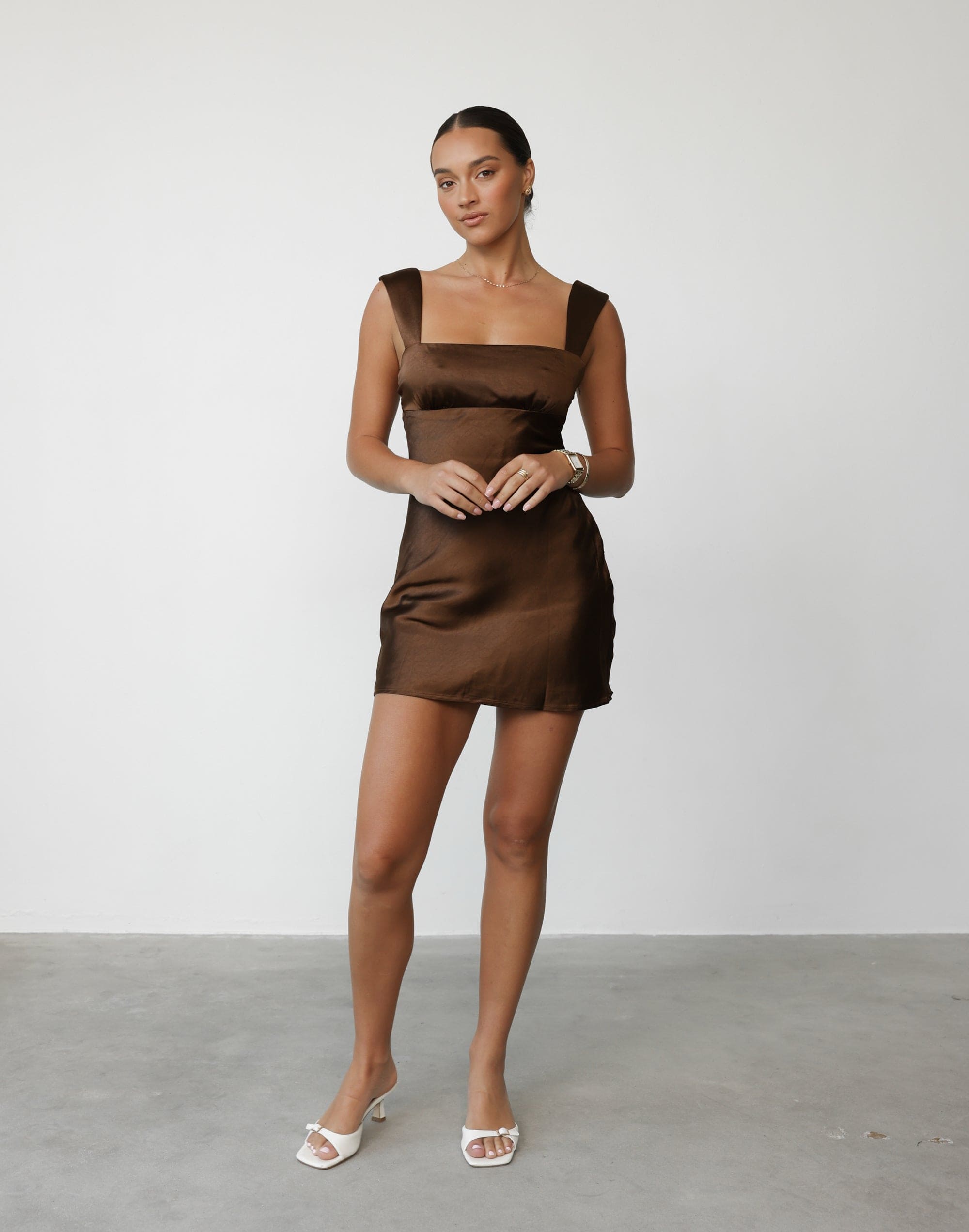 Mimosa Mini Dress (Walnut)
