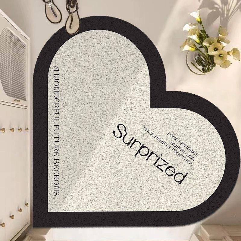 Casual Elegant Letter Heart Shape PVC Carpet Bathing