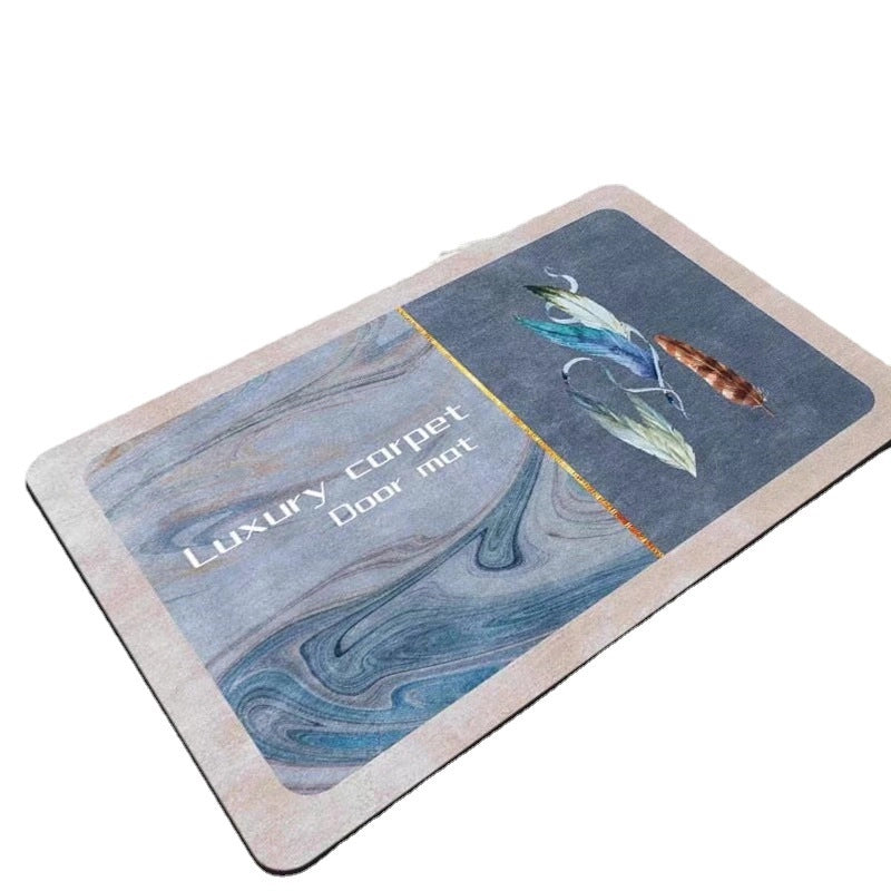 Toilet Water Absorbent Floor Mat Household Bathroom Diatom Mud Floor Mat Toilet Bathroom Door Non-Slip Foot Mat Carpet