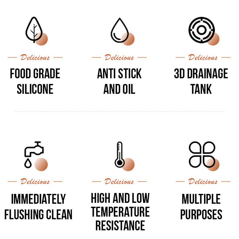 Thickened Foldable Air Fryer Silicone Grill Pan