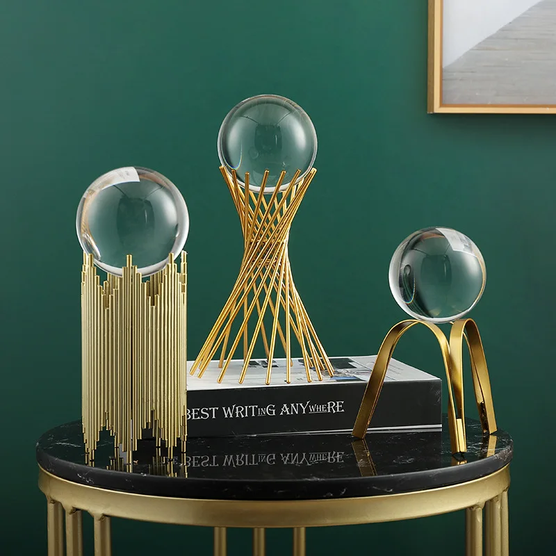 Brass Interior Modern  Table Living Room Gold Deer Accessories Other Luxury Crystal Ball Decoration Home Decor For Home