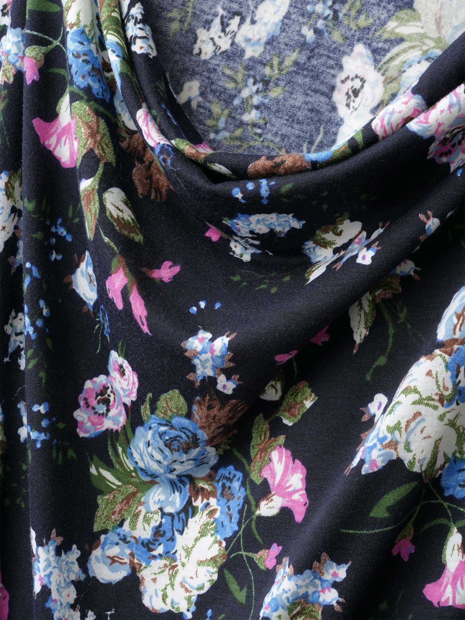 Super Soft Cowl Neck Knit Floral Dress