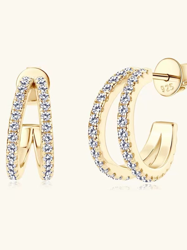 925 Sterling Silver Cubic Zirconia Stud Earrings
