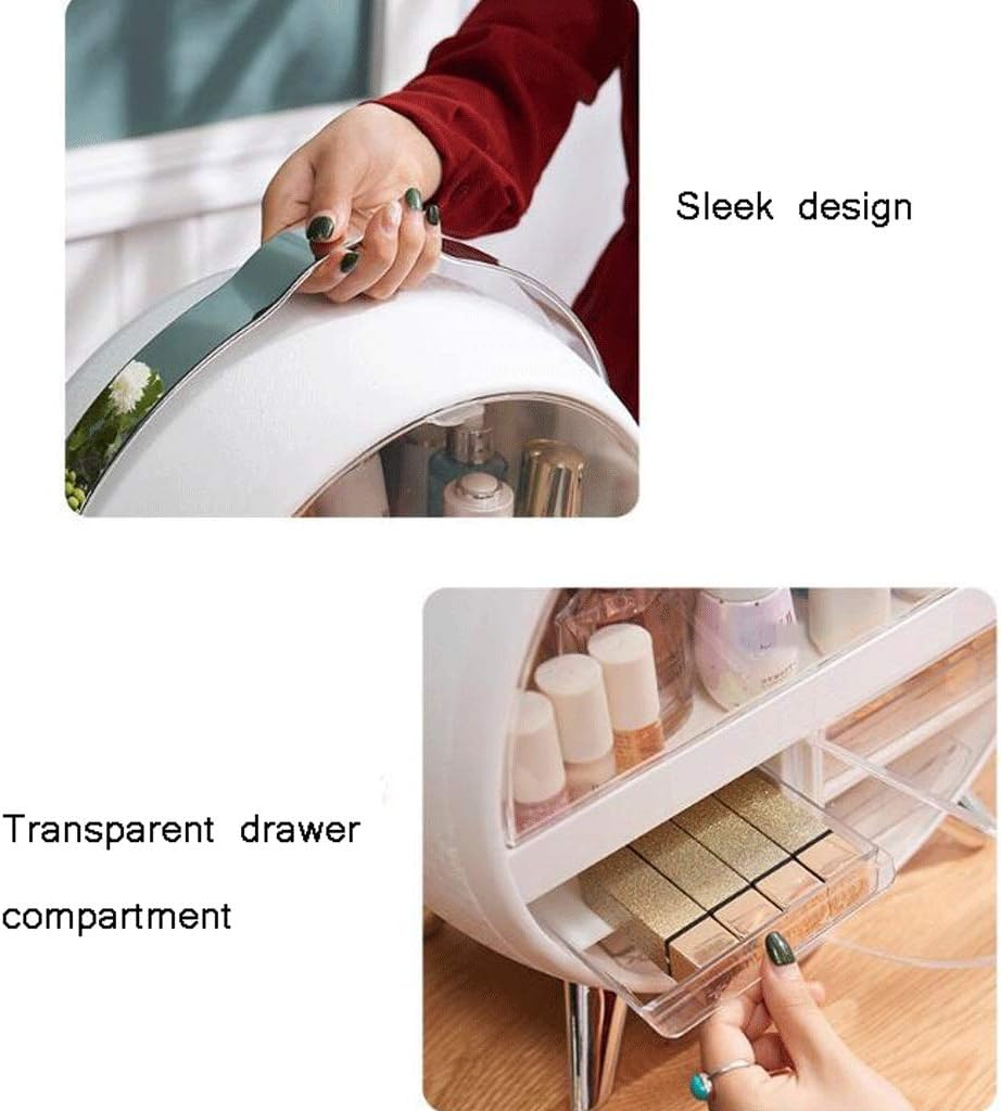 LED Cosmetic Storage Box. Dressing Table Storage Cosmetic Storage Box (White)