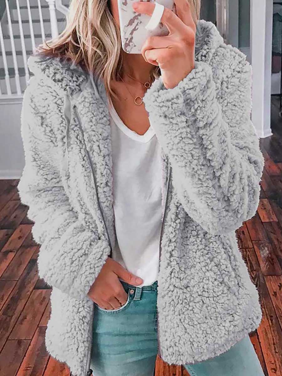 Hooded Fleece Jacket(9 colors)