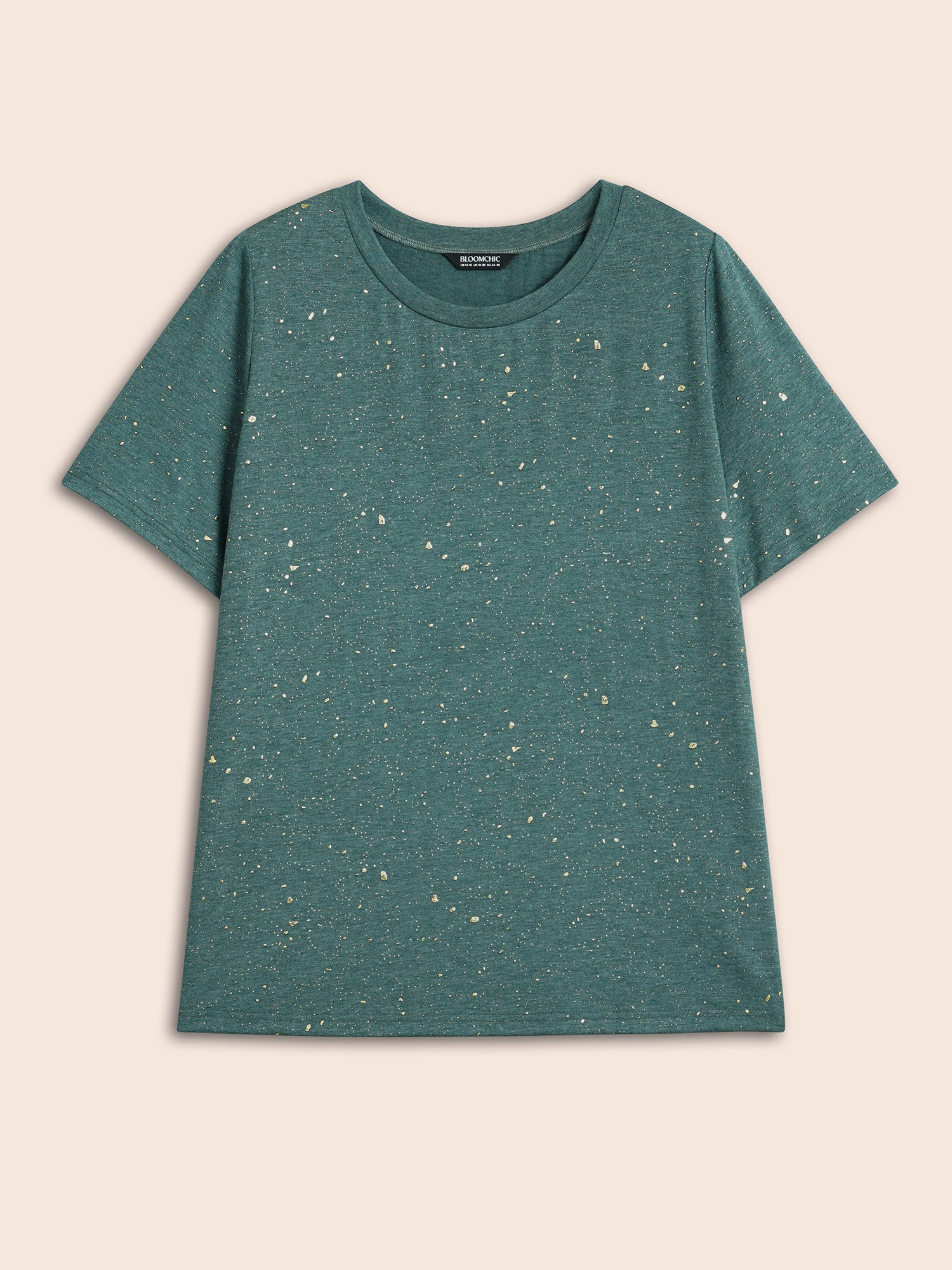 Plain Textured Round Neck T-shirt