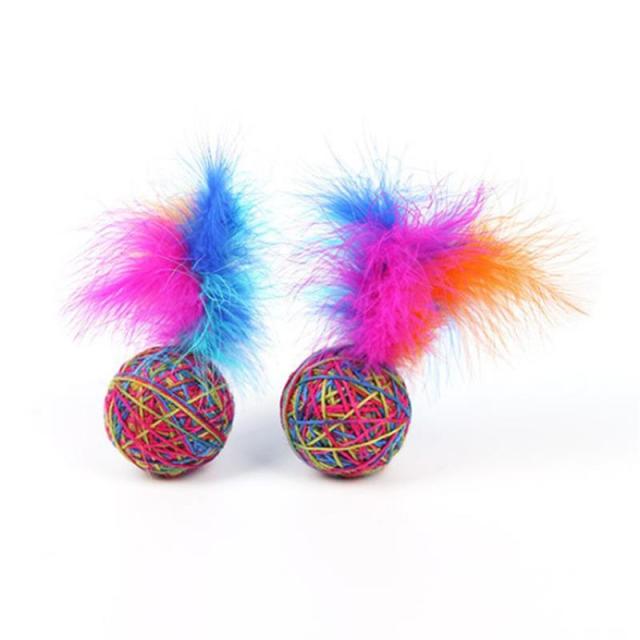 Set Of Colorful Ball Toys For Cats