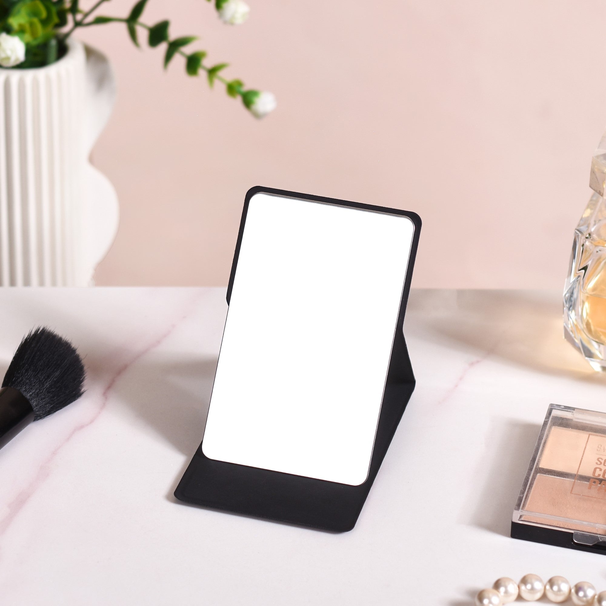 Foldable Compact Mirror Black