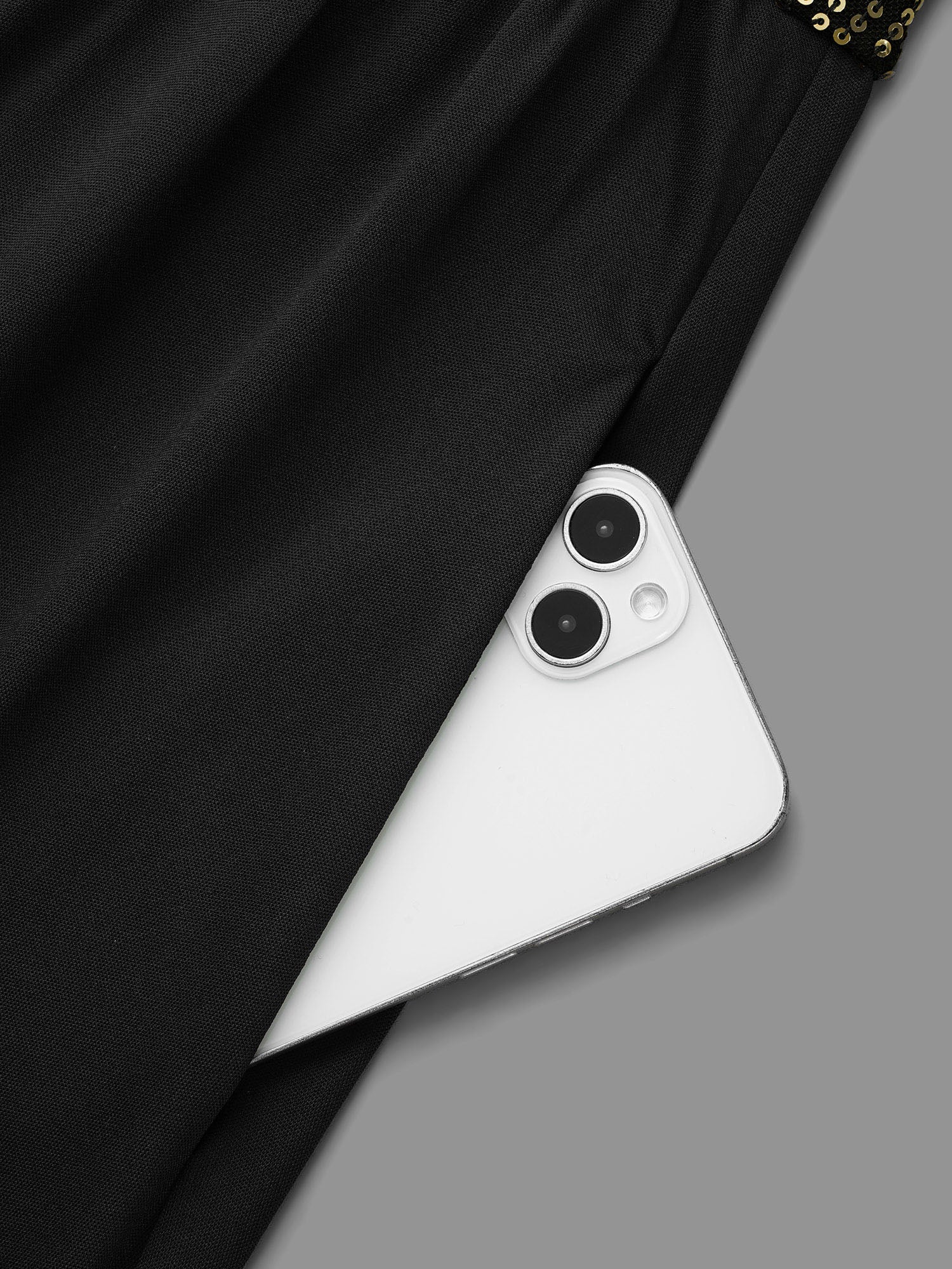 Sequin Patchwork Dolman Sleeve Dress