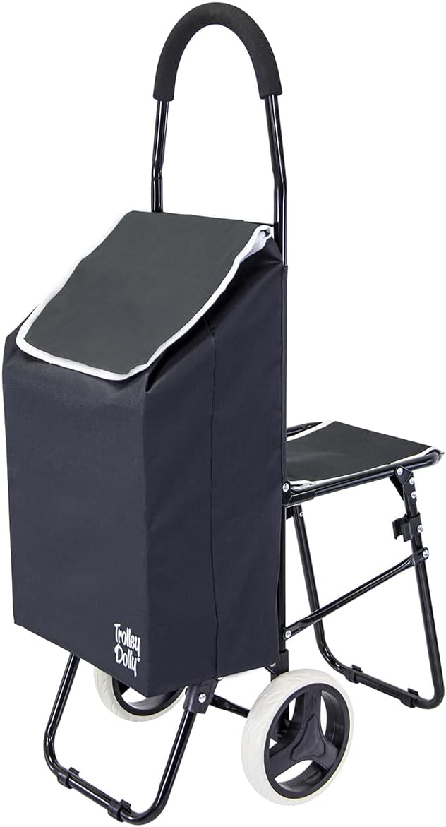 Trolley Dolly Sport with Chair – Foldable Grocery Cart on Wheels
