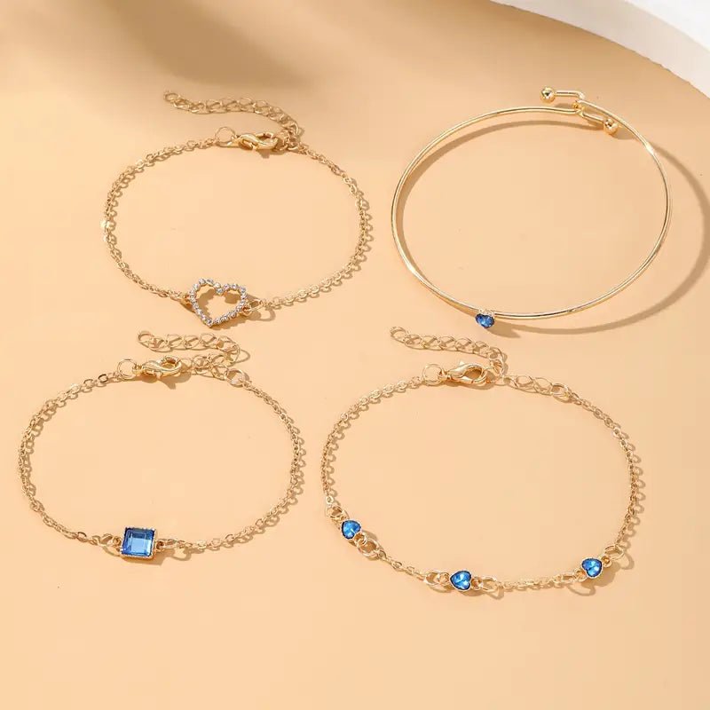 Diamond Statement Bracelet Stacks