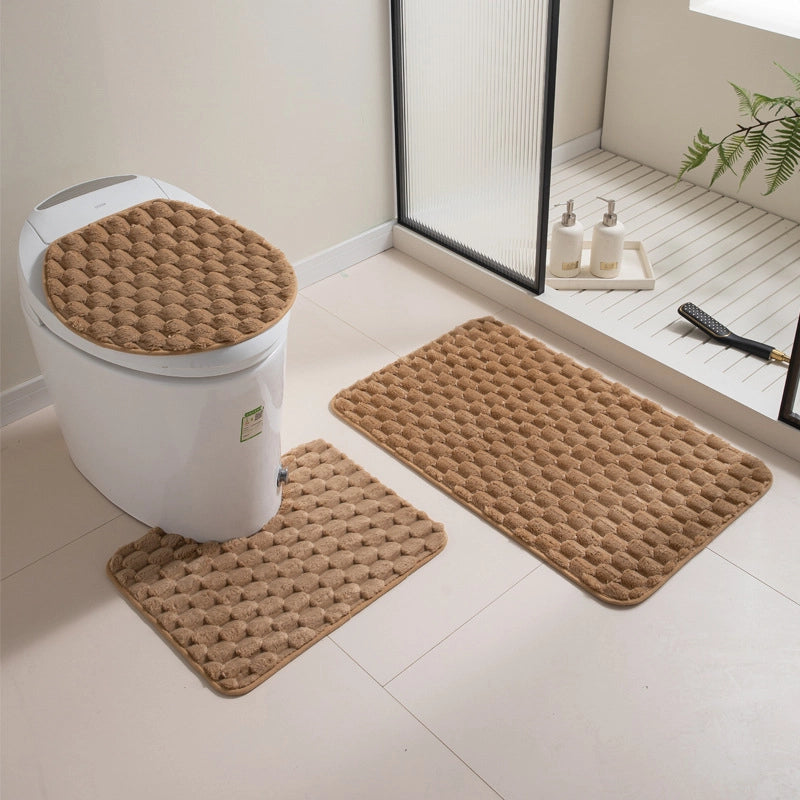 Casual Solid Color Polyester Carpet Bathing